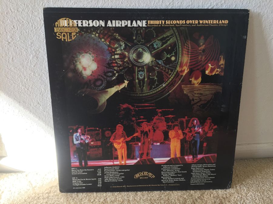 Jefferson Airplane ‎- Thirty Seconds Over Winterland - Grunt Records ‎- BFL 1 0147 - PROMO [Photo 2]