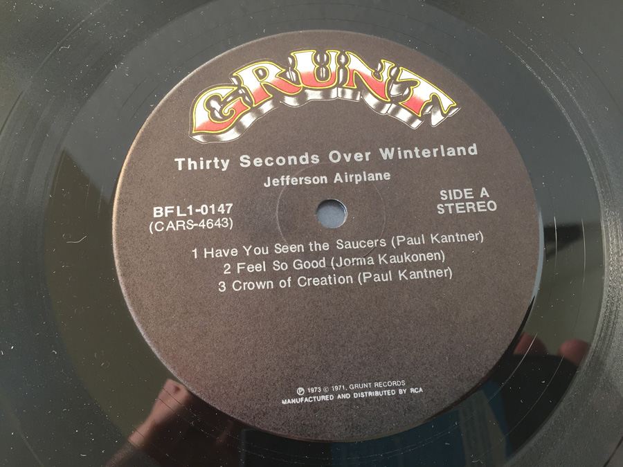 Jefferson Airplane ‎- Thirty Seconds Over Winterland - Grunt Records ‎- BFL 1 0147 - PROMO [Photo 5]