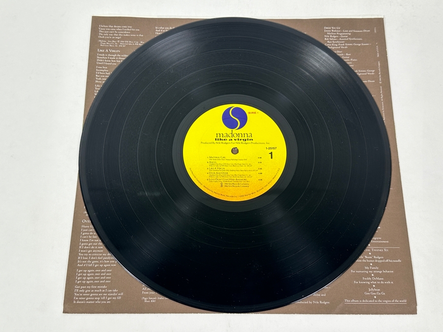 Madonna - Like A Virgin, Released By Sire Records 1-25157, 1984 Classic Pop Vinyl Record [Photo 3]