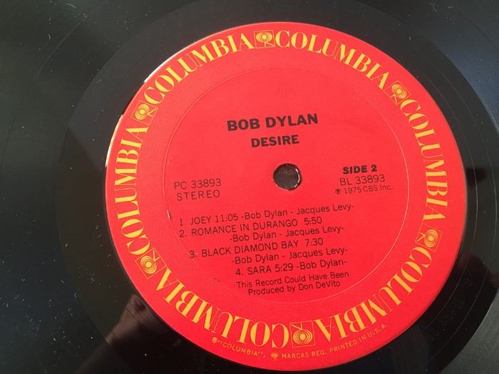 Bob Dylan ‎- Desire - Columbia ‎- PC 33893 - PROMO [Photo 9]