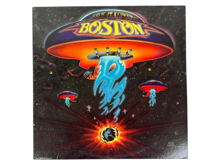 Boston - Boston, Featuring Iconic Sci-Fi Art Of Flying Saucers And An Exploding Planet, Epic Records, JE 34188, 1976 Vinyl Record