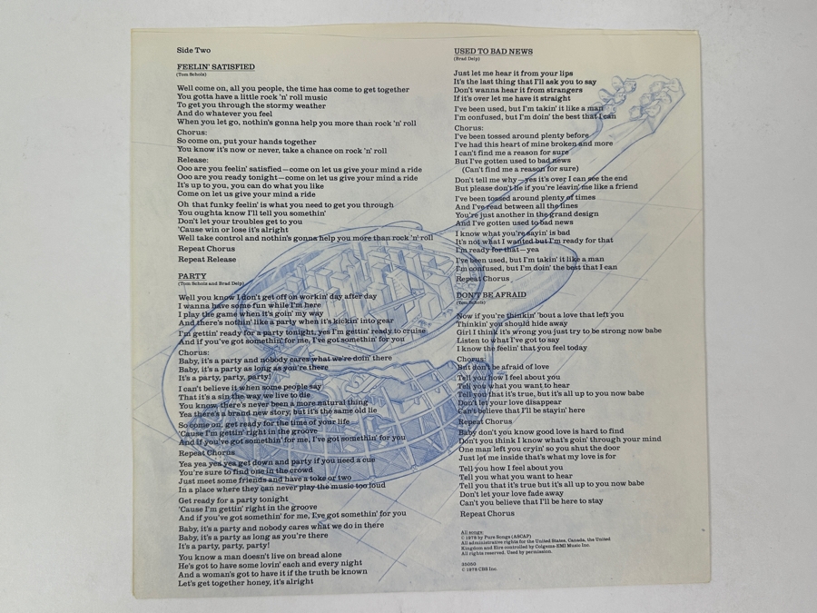 Boston - Boston Legendary Self-Titled Classic Rock Masterpiece Features Iconic Spaceship Art. Epic Records FE 35050 1978 Vinyl Record [Photo 7]