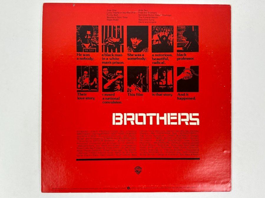 Taj Mahal - Brothers Warner Bros. Records BS 3024 1977 Vinyl Record [Photo 2]