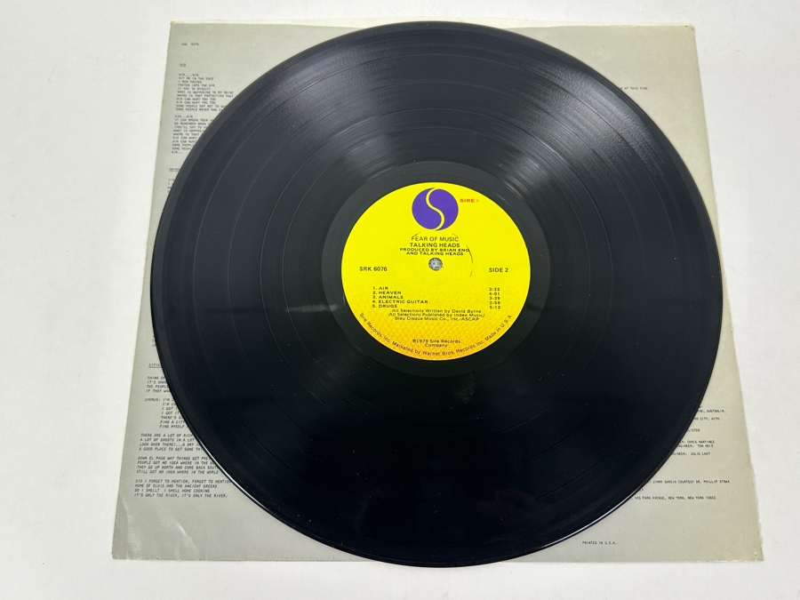 Talking Heads - Fear Of Music, Sire Records SRK 6076 1979 Vinyl Record [Photo 4]