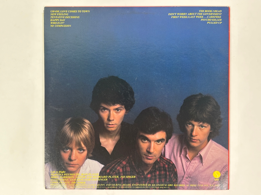 Talking Heads - 77, Sire Records Label, SR 6036 1977 Vinyl Record [Photo 2]