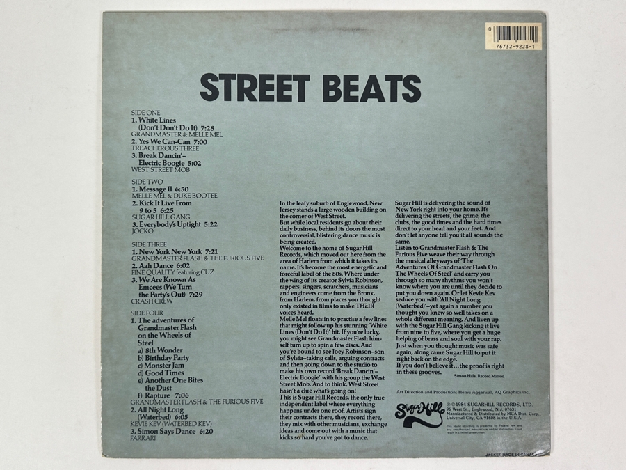 Various Artists - Street Beats (Two Record Set). Sugarhill Records Ltd., SH-2-9228, 1982. Double Vinyl Record [Photo 2]