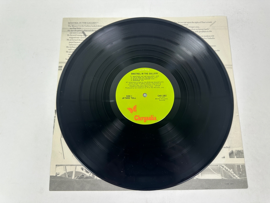 Jethro Tull Minstrel In The Gallery - Chrysalis Records CHR 1082 1975 Vinyl Record [Photo 3]