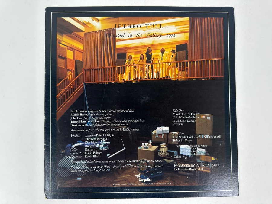 Jethro Tull Minstrel In The Gallery - Chrysalis Records CHR 1082 1975 Vinyl Record [Photo 2]