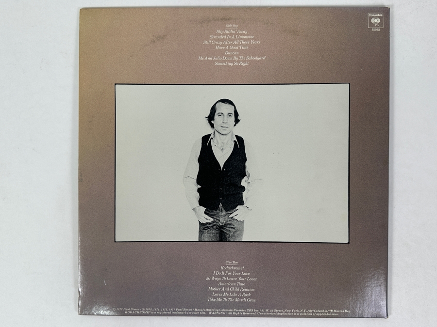 Paul Simon - Greatest Hits, Etc. Columbia Records JC 35032 1977 Vinyl Record [Photo 3]