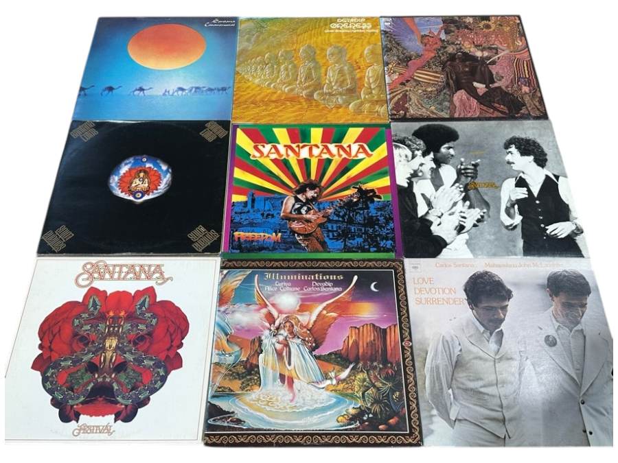 (9) Santana Vinyl Records
