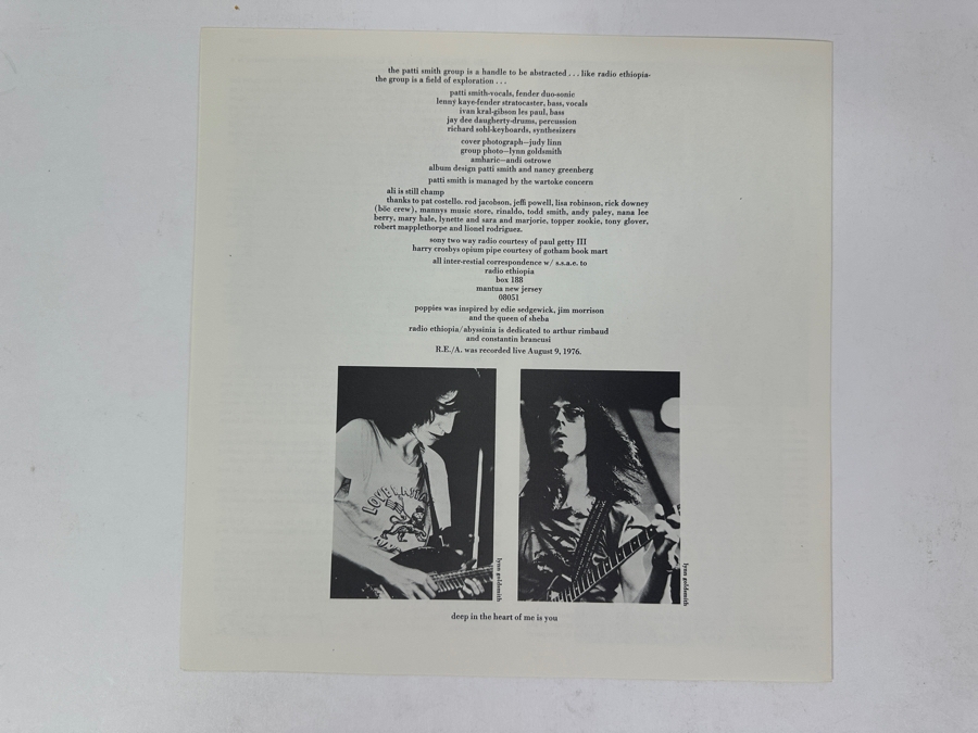 Patti Smith Group - Radio Ethiopia. Arista, AL 4097 1976 Vinyl Record [Photo 7]