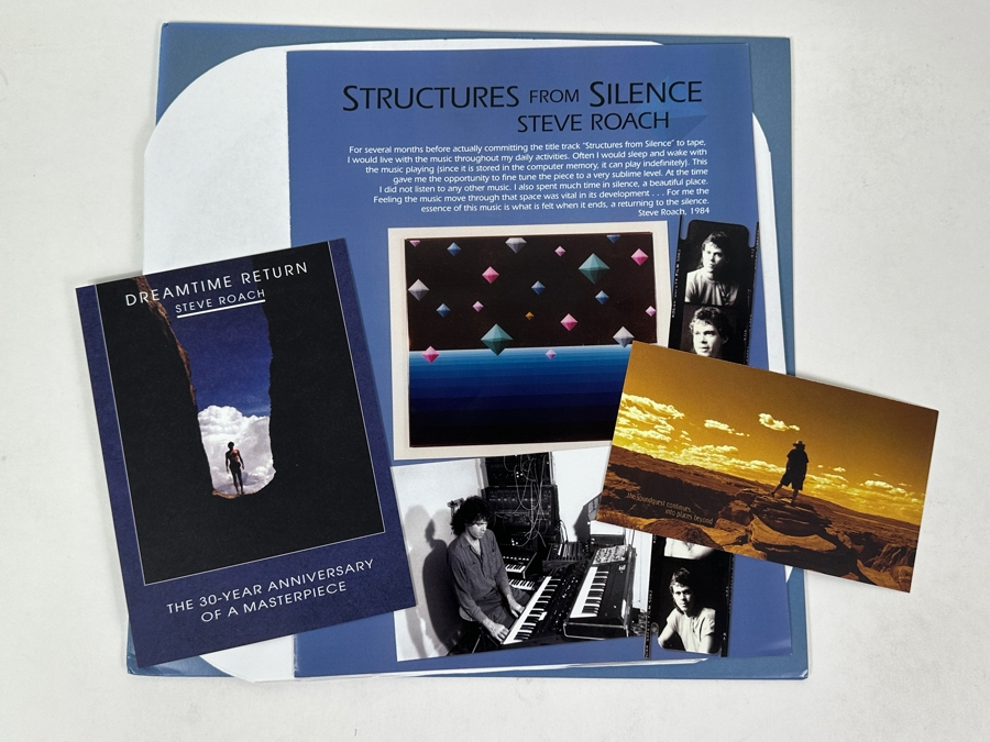 SIGNED Steve Roach - Structures From Silence. Fortuna Records 1984. A Classic Ambient Masterpiece Vinyl Record SIGNED BY ARTIST ON BACK OF ALBUM COVER [Photo 6]