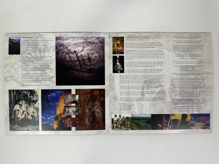 SIGNED Steve Roach - Dreamtime Return, Fortuna Records 1988 Vinyl Record SIGNED BY ARTIST ON BACK OF ALBUM COVER [Photo 3]