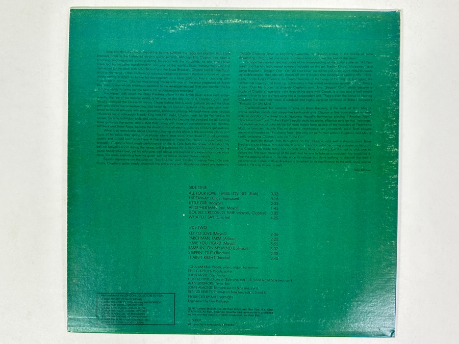 John Mayall With Eric Clapton - Blues Breakers. London Collectors Edition LC 50009 1977 Vinyl Record [Photo 2]