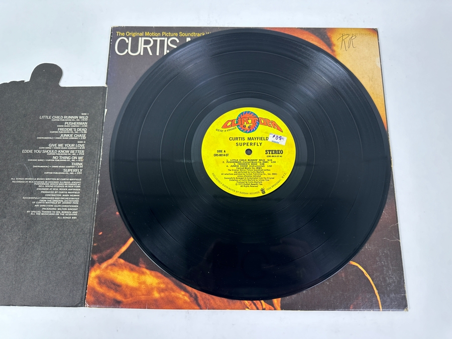 Curtis Mayfield - Super Fly. A Classic 1972 Soundtrack Album By Curtis Mayfield, Released On Curtom Records (CRS 8014) Vinyl Record [Photo 5]