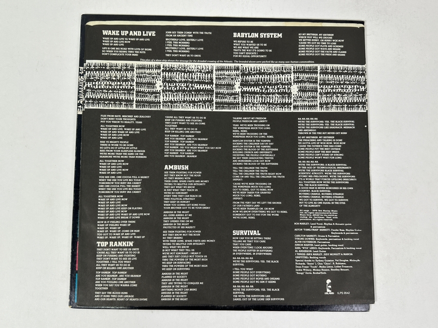 Bob Marley & The Wailers-Survival Island Records ILPS 9542 1979 Vinyl Record [Photo 5]