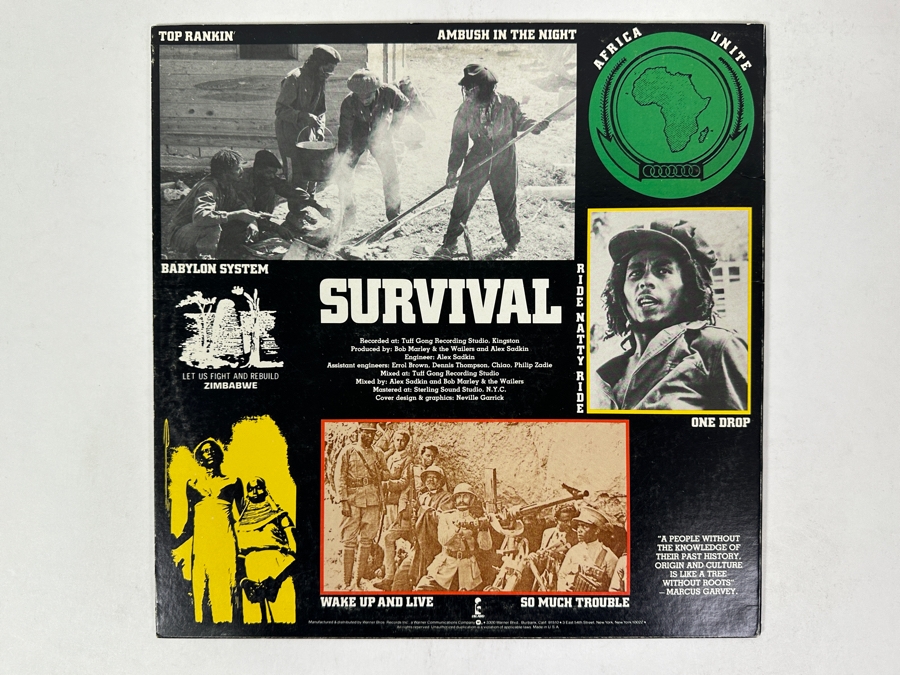 Bob Marley & The Wailers-Survival Island Records ILPS 9542 1979 Vinyl Record [Photo 3]