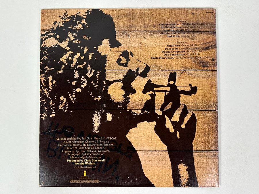 The Wailers - Burnin', Capitol, SMAS-9105, 1973. Vinyl Record [Photo 3]