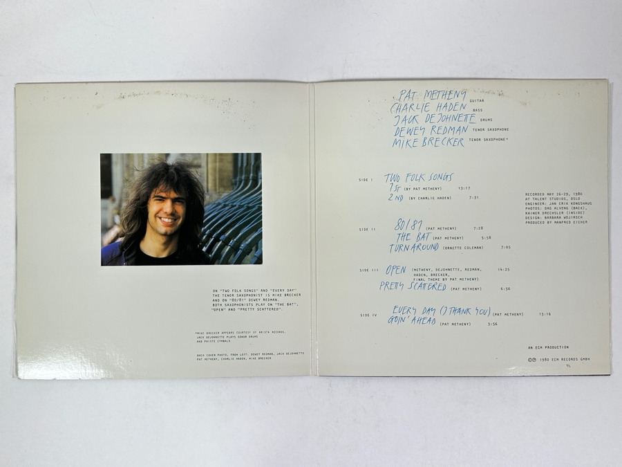 Pat Metheny, Charlie Haden, Jack DeJohnette, Dewey Redman, Mike Brecker - 80/81 ECM Records ECM 1180/81 1980 Vinyl Record [Photo 3]