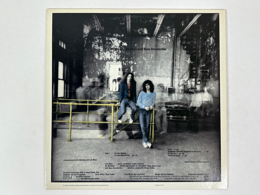Pat Metheny & Lyle Mays - As Falls Wichita, So Falls Wichita Falls ECM Records ECM 1-1190 1981 Vinyl Record [Photo 2]