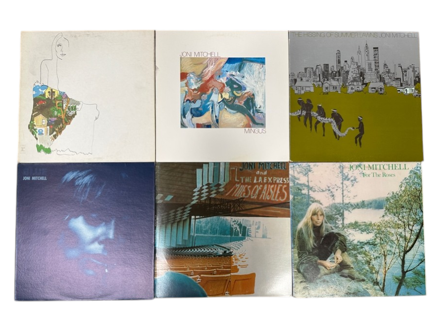 (6) Joni Mitchell Vinyl Records