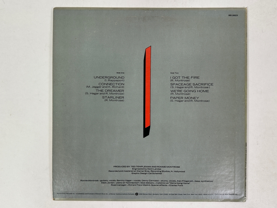 Montrose - Paper Money Warner Bros. Records BS 2823 1974 Vinyl Record [Photo 2]