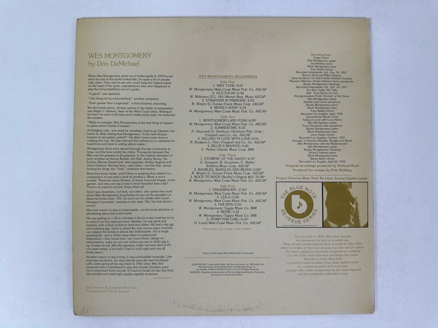 Wes Montgomery - Beginnings Blue Note BN-LA-531-H2 1975 2 x Vinyl Record [Photo 3]
