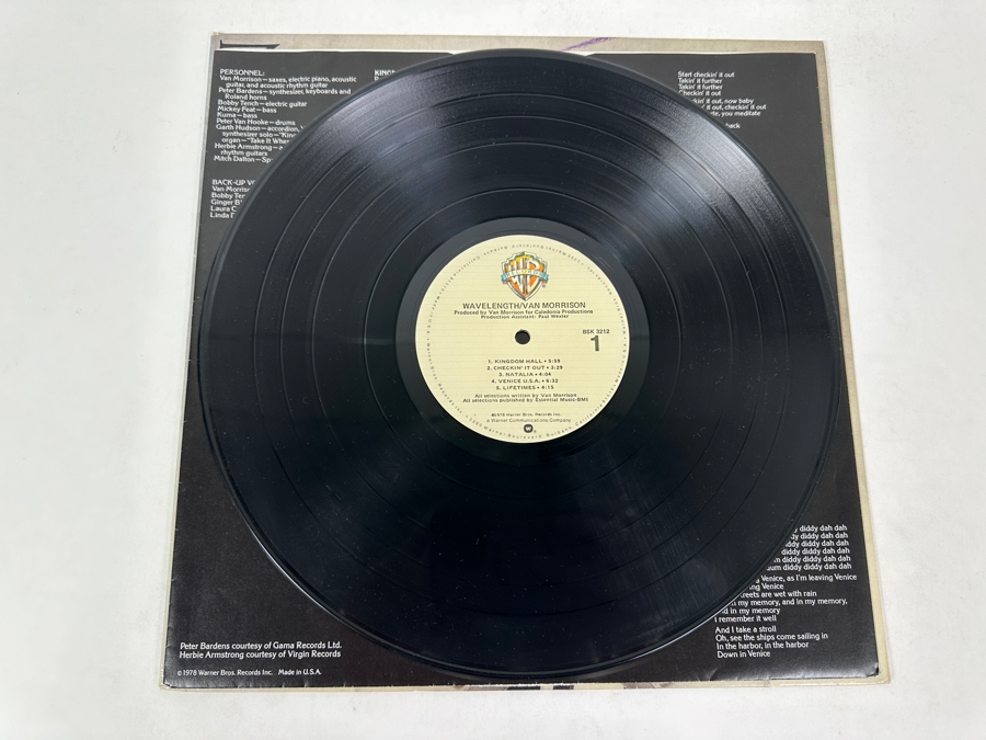 Van Morrison - Wavelength Warner Bros. Records BSK 3212 1978 Vinyl Record [Photo 3]