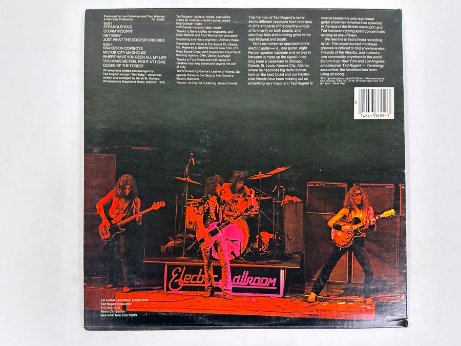 Ted Nugent - Ted Nugent Epic PE 33692 1975 Vinyl Record [Photo 2]