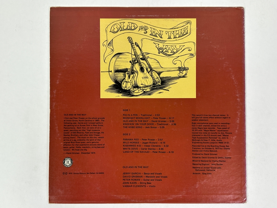 Old & In The Way - Old & In The Way Round Records [RX-103], 1975 Vinyl Record [Photo 2]