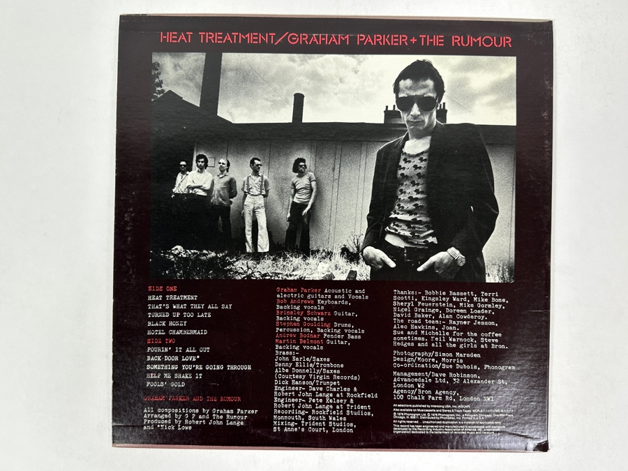 Graham Parker - Heat Treatment, Mercury, SRM-1-1117, 1976 Vinyl Record [Photo 2]