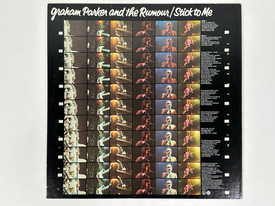 Graham Parker And The Rumour - Stick To Me Mercury SRM-1-3706 1978 Vinyl Record [Photo 2]