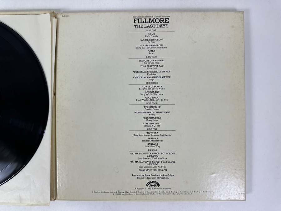 Various Artist Including Grateful Dead - Fillmore - The Last Days - Fillmore Records Z3X 31390 1972 3 x Vinyl Record Box Set [Photo 6]
