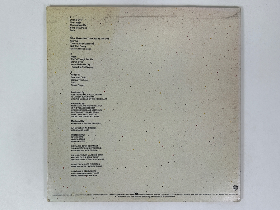 Fleetwood Mac - Tusk. Original Warner Bros. Records Release, 2HS 3350 1979 Vinyl Record [Photo 2]