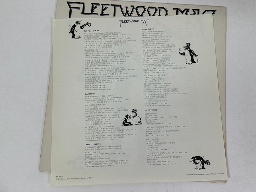 Fleetwood Mac - Fleetwood Mac Reprise Records MS 2225 1975 Vinyl Record [Photo 3]