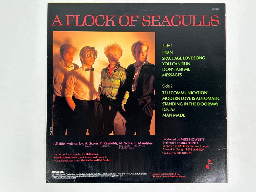 A Flock Of Seagulls - A Flock Of Seagulls - Jive VA 33003 1982 Vinyl Record [Photo 2]