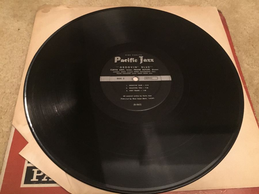 Curtis Amy & Frank Butler ‎- Groovin' Blue - Pacific Jazz Records - 863 [Photo 5]