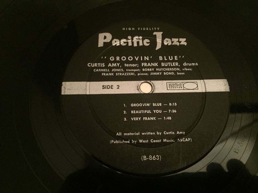 Curtis Amy & Frank Butler ‎- Groovin' Blue - Pacific Jazz Records - 863 [Photo 6]