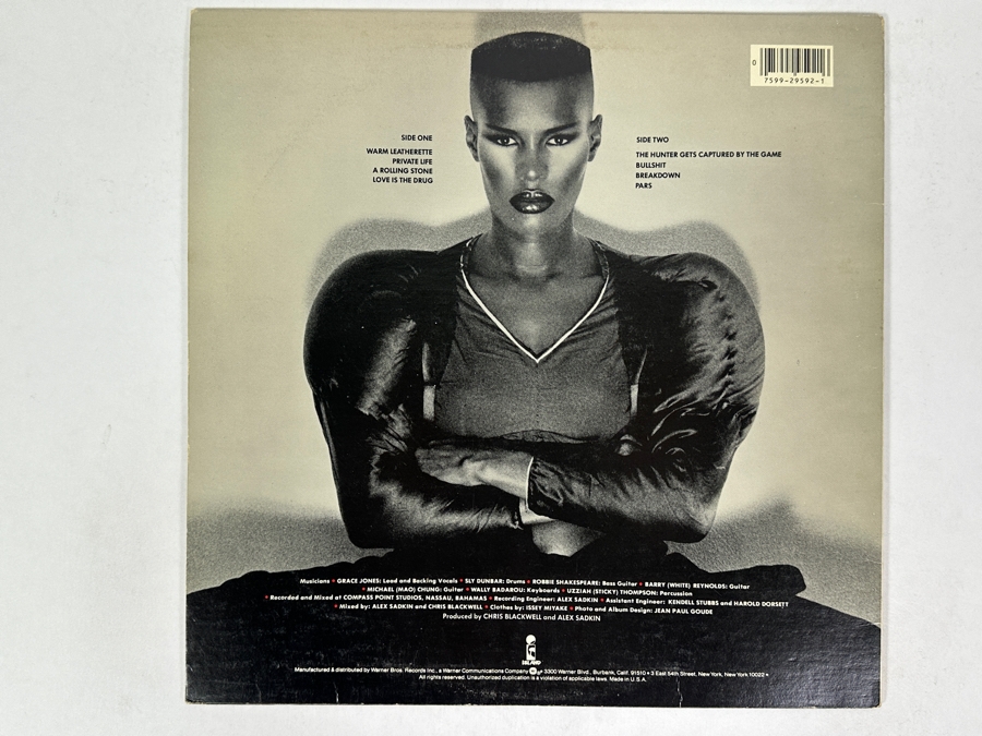 Grace Jones - Warm Leatherette Island Records ILPS 9592 1980 Vinyl Record [Photo 2]