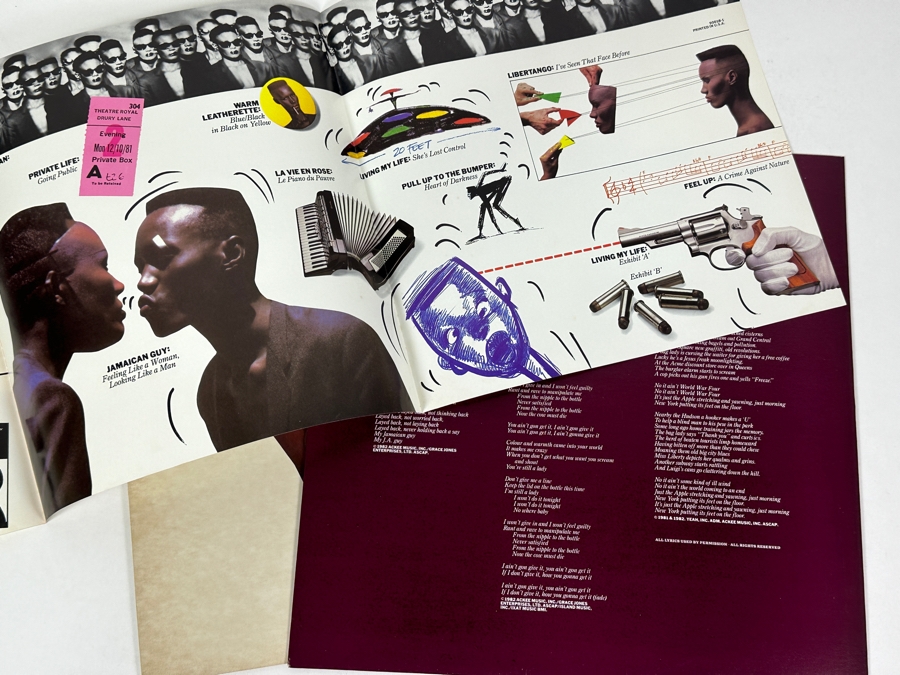 Grace Jones - Living My Life Island Records, 90188-1, 1982. Vinyl Record [Photo 3]