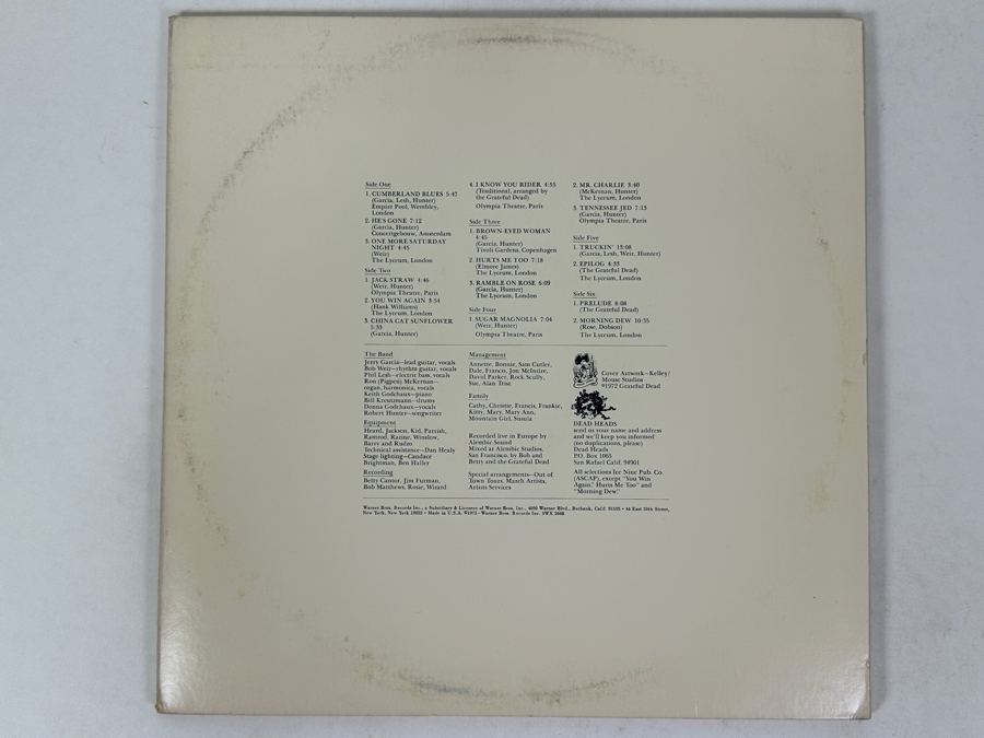 Grateful Dead - Europe '72 - Warner Bros. Records 3 WX 2668 1972 3 x Vinyl Record [Photo 5]