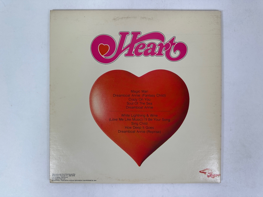 Heart - Dreamboat Annie Mushroom Records MRS-5005 1976 Vinyl Record [Photo 3]