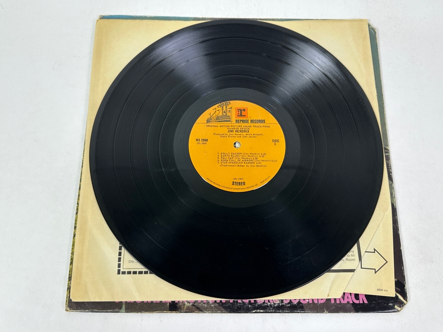 Jimi Hendrix - Rainbow Bridge - Original Motion Picture Sound Track Reprise Records MS 2040 1971 Vinyl Record [Photo 4]