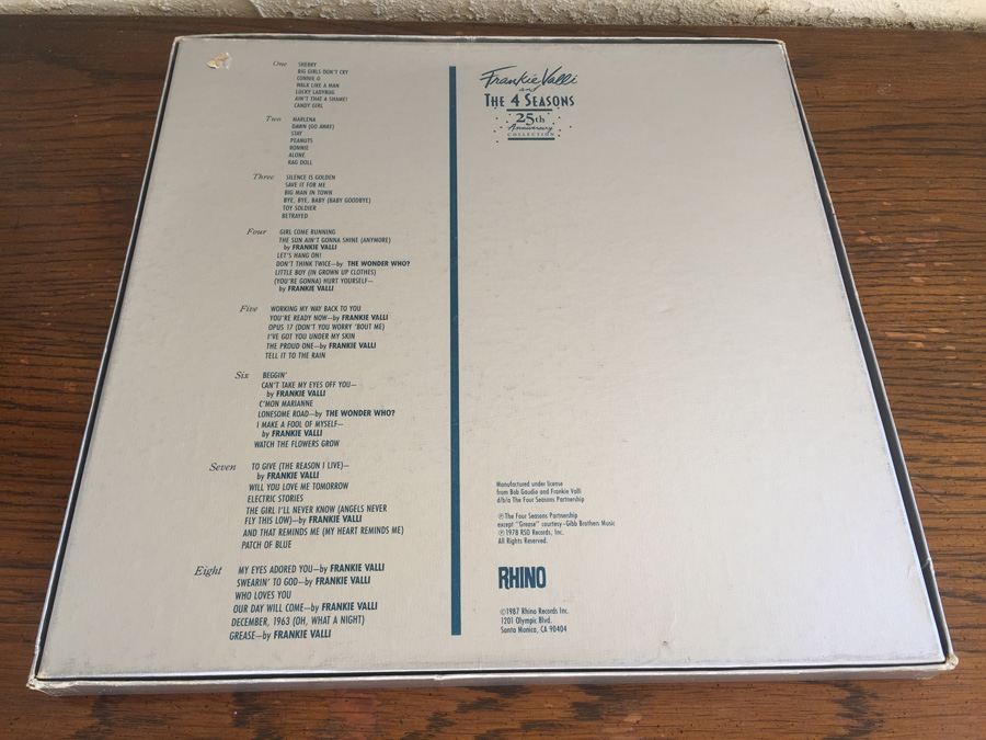 Four Seasons, The ‎- Frankie Valli & The 4 Seasons 25th Anniversary Collection - RNRP 72998-1 - 4 x Vinyl [Photo 3]