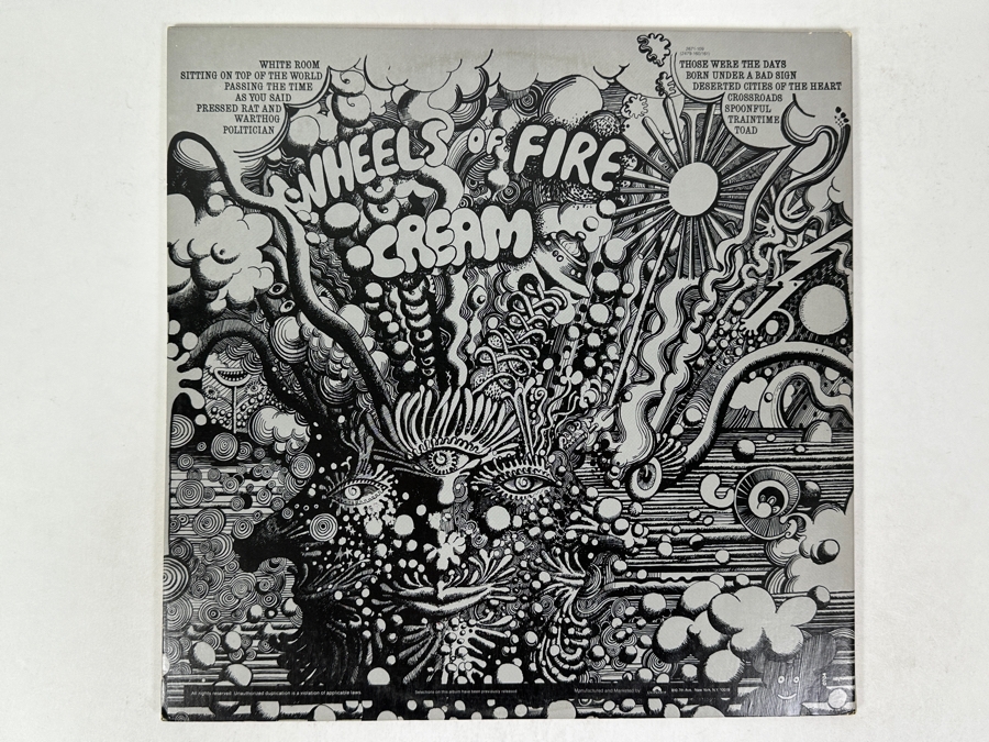 Cream - Wheels Of Fire, RSO Records RS-2-3002 1977 Vinyl Record [Photo 3]
