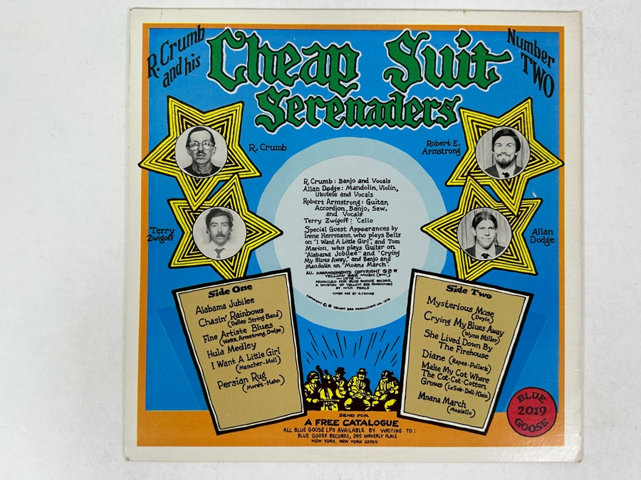 R. Crumb And His Cheap Suit Serenaders - Cheap Suit Serenaders Number 2, Blue Goose BG-2019 1980 Vinyl Record [Photo 2]
