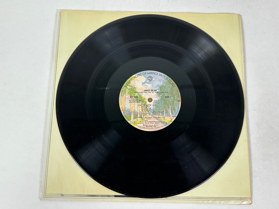 James Dean - Original Sound Track Excerpts Dialog And Music, Warner Bros. Records, BS 2843 1975 Vinyl Record [Photo 3]