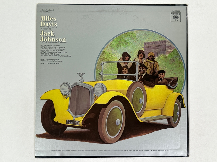 Miles Davis - A Tribute To Jack Johnson, Columbia KC 30455, 1971 Vinyl Record [Photo 3]