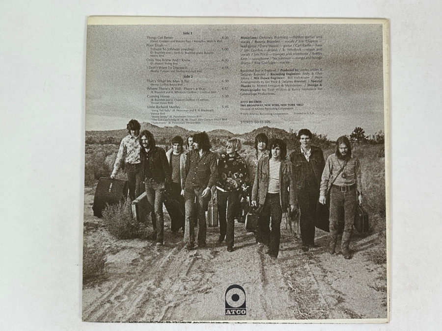 Delaney & Bonnie & Friends - On Tour With Eric Clapton, ATCO SD 33-326, 1970 Vinyl Record [Photo 2]
