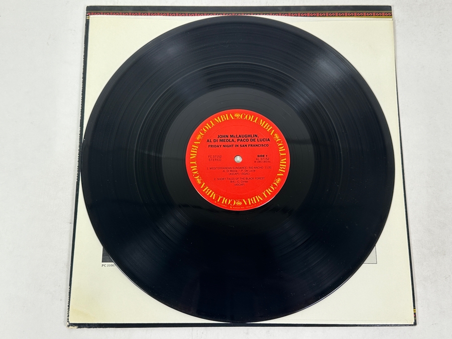 John McLaughlin, Al Di Meola, Paco De Lucia - Friday Night In San Francisco. Columbia [FC 37152], 1981 Vinyl Record [Photo 3]